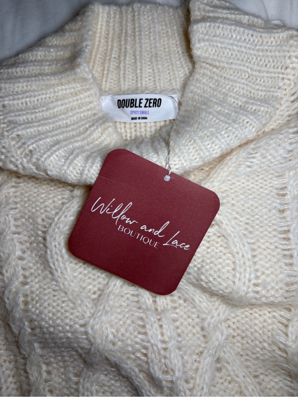 Ivory Cropped Sweater NWT Women’s S - Picture 2 of 5
